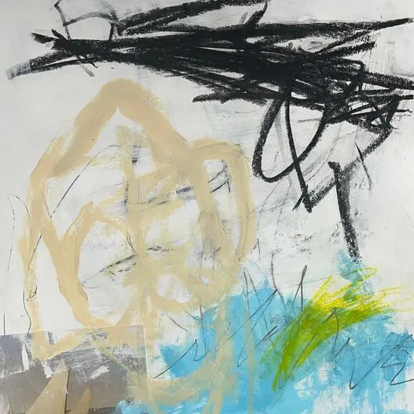 Original Mixed Media Abstract Modern Art Painting 18x24 "Sutile" Signed - Picture 2 of 5